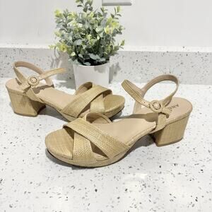 Anne Klein Women's Peltz Dress Platform Sandal in Raffia Size 11 KD